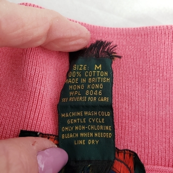 Vintage Charter Club 80s Preppy Polo M Cotton Hong Kong - Picture 6 of 11